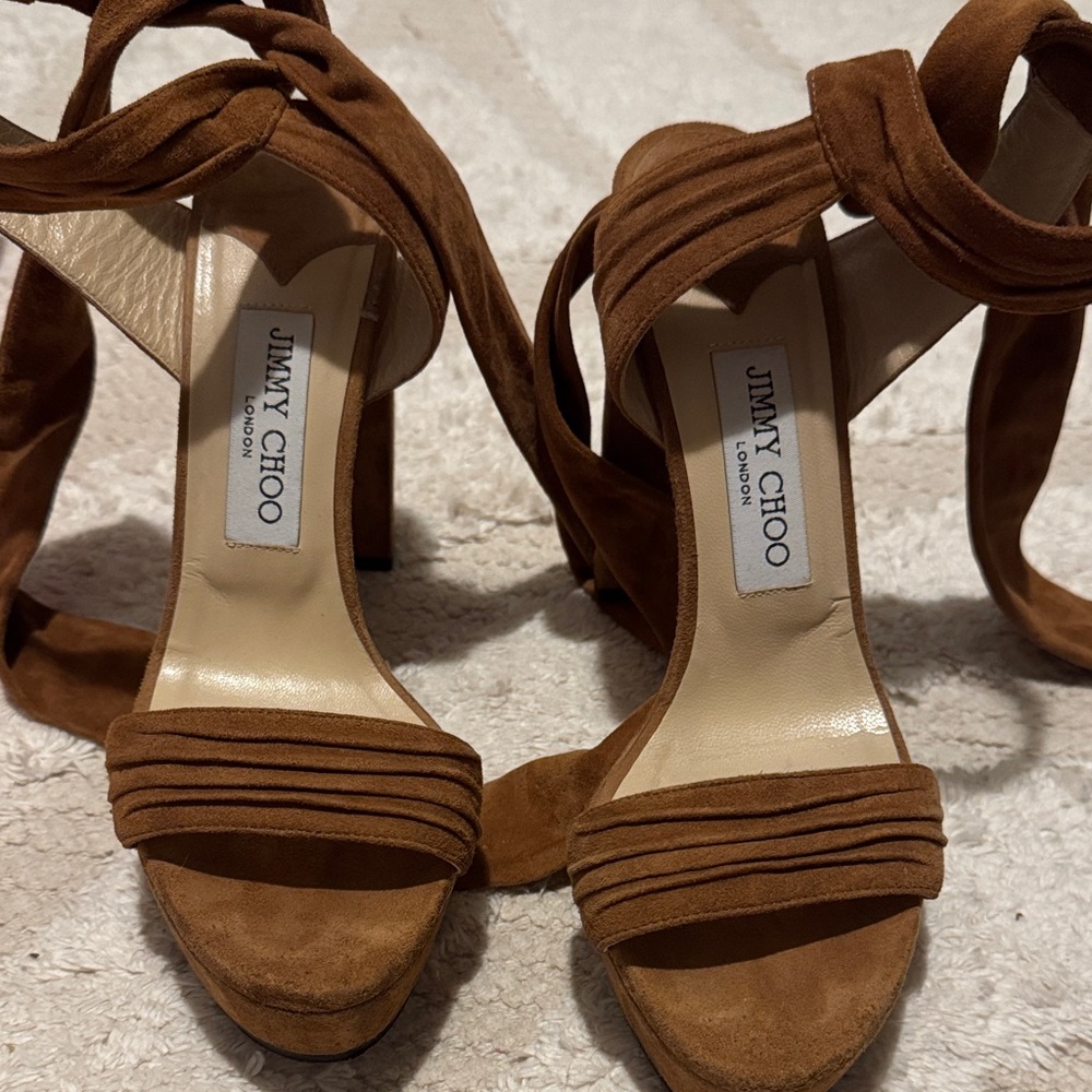 Jimmy Choo Brown Suede Heels